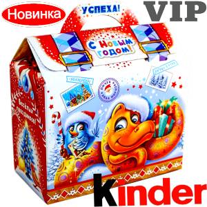 Сладкий подарок на Новый Год в жестяной упаковке весом 1200 грамм по цене 1762 руб в Перевозе