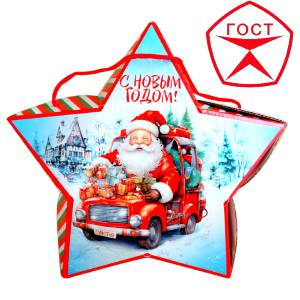 Детский подарок на Новый Год в жестяной упаковке весом 950 грамм по цене 1182 руб в Перевозе